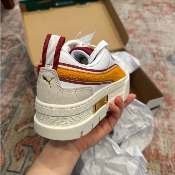 NWT Puma Mayze New Heritage White/Apricot/Red in Women’s size 10 - Picture 4 of 7